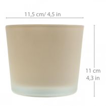 kohteita Lasinen kukkaruukku beige istutuskone lasikukkaruukku Ø11,5cm K11cm