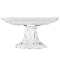 kohteita Lasilautanen jalassa Tasainen lasikulho kirkkaalla kuviolla Ø15cm