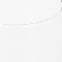 kohteita Korkea lasimaljakko, yksinkertainen lasisylinteri kukkamaljakoksi tai koristelasiksi, 20 cm