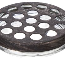 kohteita Lasipullo metallikorissa, ihanteellinen koristeeksi olohuoneeseen, 20 cm