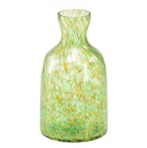kohteita Lasimaljakko lasi koristeellinen kukkamaljakko vihreä keltainen Ø10cm K18cm