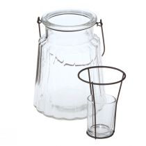 kohteita Lasinen lyhtylyhty kahvalla lasi kirkas Ø14cm K18cm