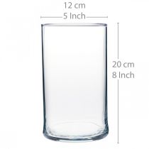 kohteita Lasimaljakko kirkas sylinterimäinen Ø12cm K20cm