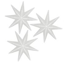 Glitter tähti valkoinen 10cm 12kpl