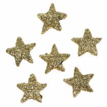 kohteita Tähdet glitter kultaa 1,5cm 144kpl