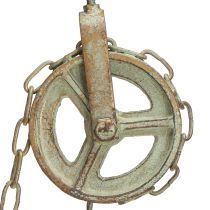 kohteita Metallinen kelloseinäkoriste, jossa pidike antiikkipatina H58cm