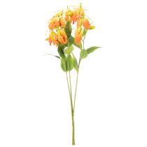 kohteita Keinotekoinen Gloriosa-oranssi kukka pitkillä varsilla maljakoihin 80 cm 3 kpl