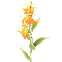 kohteita Keinotekoinen Gloriosa-oranssi kukka pitkillä varsilla maljakoihin 80 cm 3 kpl