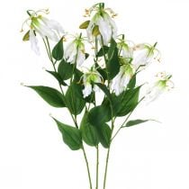 Keinotekoinen lilja, kukkakoristeet, tekokasvi, silkkikukka valkoinen L82cm 3kpl