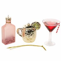kohteita Minikokoisia cocktail-koristeita joulukuuseen ripustettavaksi, 14 cm, 6 kpl