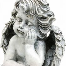 kohteita Grabengel Angel Grey Hautafiguuri Hautakoristeet 24cm