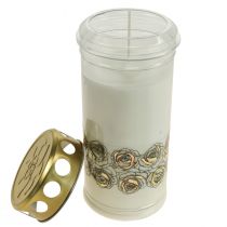 kohteita Hautakynttilöitä valkoisia ruusuja suruvalo muistovalo Ø7cm K18cm 90h 2kpl