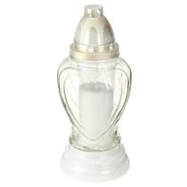 kohteita Hautavalo lasinen sydän kaiverrus hauta lyhty kirkas Ø11cm K26cm