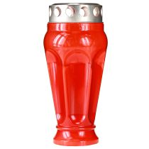 kohteita Punaiset hautavalot/kynttilät, 18 tunnin paloaika, Ø9cm, korkeus 19cm, 4 kpl