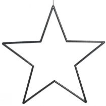 kohteita Isot tähdet riipputähtille musta glitter Ø24cm 6 kpl