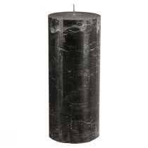 kohteita Iso pylväs kynttilät musta marmori look 85x200mm 2 kpl