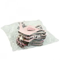 kohteita Riippuva koriste puinen kastelukannu deco pink deco ripustin 14x12cm 6kpl