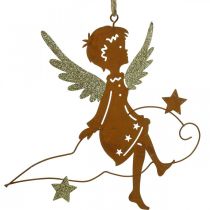 Deco ripustin Joulu enkeli koriste metalli ruoste 15cm 6kpl