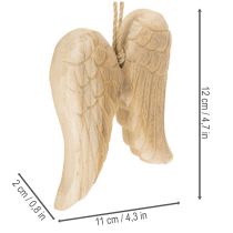 kohteita Puinen enkelinsiipi-riipus koristeeksi 12 cm