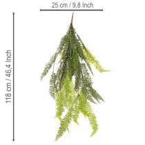 kohteita Keinotekoinen saniainen, koristeellinen saniaisen oksa kiinnitettäväksi ja ripustettavaksi, 118 cm