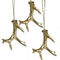 Jouluriipus deco sarvipuu koriste kulta 7,5cm 6kpl
