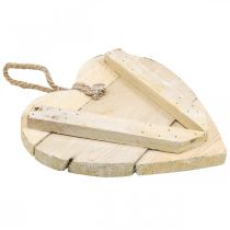 kohteita Sydän puuta, koristesydän ripustettavaksi, sydän deco valkoinen 20cm