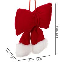 kohteita Flanellista valmistettu kangasrusetti, jossa pehmoreunus, ripustettavaksi, 15 cm