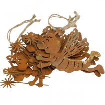 kohteita Bee ripustaa rust deco metallia kesäkoristeita 12cm 6kpl