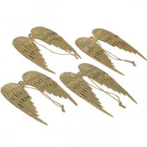 kohteita Angel Wings koristeellinen riipus joulukultainen 14,5×9cm 4 kpl