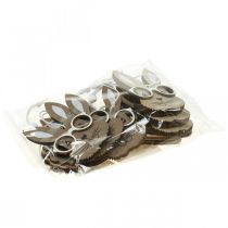 kohteita Puinen riipus kani lasilla porkkananruskea beige 4×7,5cm 9kpl