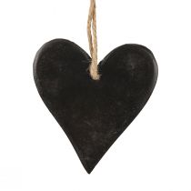 Riippuva koristelu liuskekivi sydän koristesydämet musta 10,5cm 4kpl