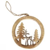 kohteita Riippuva koriste-ikkuna Joulukoristeet poropuukoristeet 19,5cm