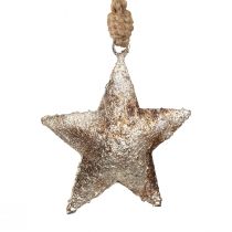 kohteita Riippuva koriste koriste tähti joulu metalli hopea 11cm 3kpl