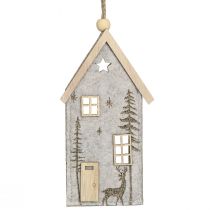 kohteita Talo jouluhuopakoristeen ripustamiseen beige 15cm 6 kpl