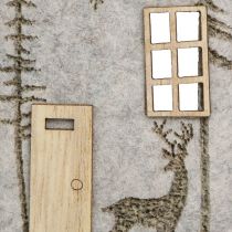 kohteita Talo jouluhuopakoristeen ripustamiseen beige 15cm 6 kpl