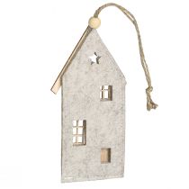 kohteita Joulukoristeet huopatalot, beige, 15 cm, 6 kpl setti