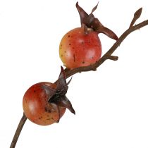 Ruusunmarjan oksa keltainen/oranssi Keinotekoinen ruusunmarjan oksa Deco L95cm