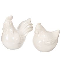 kohteita Kanahahmo, kiiltävälasitettu, moderniin sisustukseen, 17 cm, 2 kpl