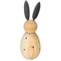 kohteita Puinen kanihahmo rauhalliseen ja ajattomaan sisustukseen, 15 cm, 2 kpl