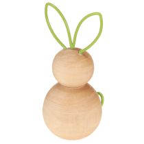 kohteita Puinen kanihahmo lankakorvilla moderneihin pääsiäiskoristeisiin, 11 cm, 4 kpl