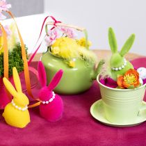 kohteita Pääsiäispupun koristeellinen hahmo helmikaulakorulla, täydellinen olohuoneeseen tai makuuhuoneeseen, 13 cm, 4 kpl