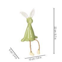 kohteita Keraaminen pääsiäispupun koristeellinen hyllyteline iloiseen tunnelmaan, 22 cm, 2 kpl