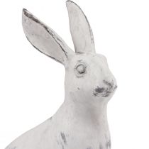 kohteita Kani istuu koristeellinen kani tekokivi valkoinen harmaa K21,5cm