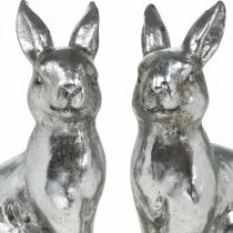 kohteita Koristeellinen kaniistuin pääsiäiskoristelu hopea vintage K17cm 2 kpl