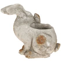 kohteita Kanin koristeellinen betonikukkaruukku antiikkiharmaa 33,5x17x29,5cm