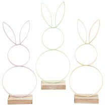 kohteita Kanikoristelu Metalli Puu Luonnollinen Keltainen Minttu Pinkki K28cm 3 Kpl