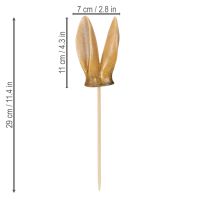 kohteita Jäniksenkorvat-puutarhakeppi, keväinen eläinhahmo puutarha- ja pääsiäiskoristeisiin, 29 cm, 4 kpl