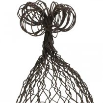 kohteita Vaijerihuppu, koristekello, metallisäleikkö Ruskea H25cm Ø16cm