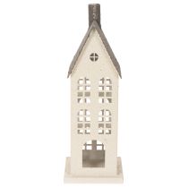 kohteita Koristeellinen metallitalo ikkunoilla ja takalla, 28 cm