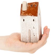 kohteita Keraaminen talonkoriste savupiipulla, tuikkutalo, syksy ja talvi, 13 cm, 2 kpl